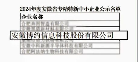 喜报 | 公海贵宾会官网荣获2024年度安徽省“专精特新”中小企业认定